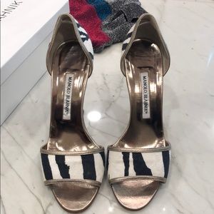 Manila blahnik shoes zebra 37.5